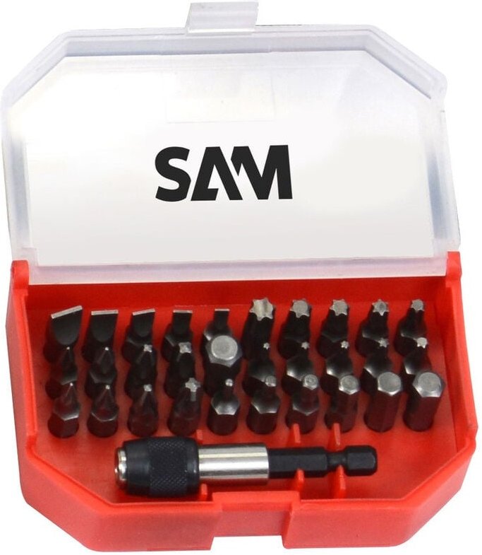 Set mit 30 Schrauberbits 1/4 + 1 Bithalter Sam Outillage E900-J30B