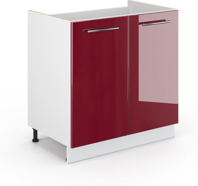 Waschbeckenunterschrank Fame-Line, Bordeaux Hochglanz, 80 x 81.6 cm ohne Arbeitsplatte Vicco