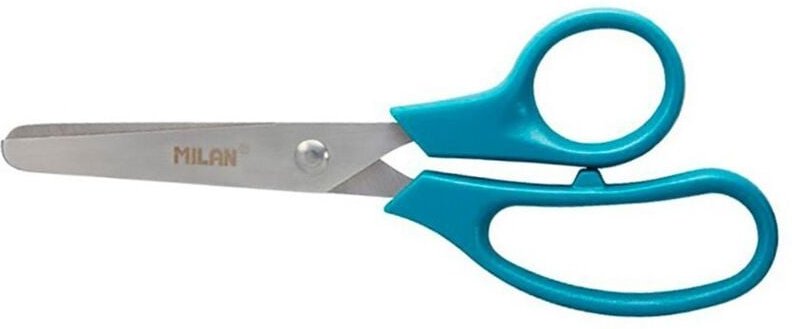 Blister mit einer 13,3 cm langen Milan-Schulschere Basic