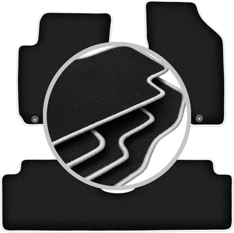 CARLUX-SILVER Autofußmatten für: Kia Sportage II SUV (2004-2010)