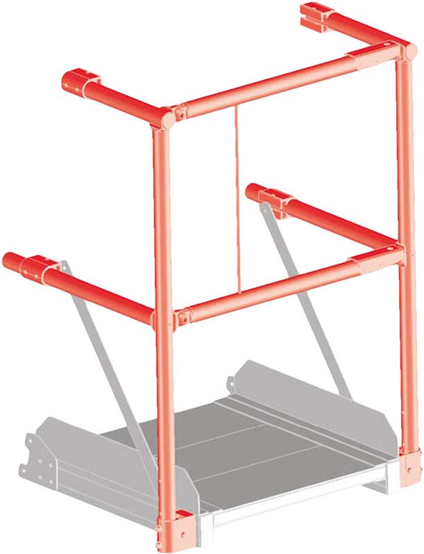 Zarges Optionsmodul Plattformgeländer mit Doppelfallschranke zu Tankwagenleiter