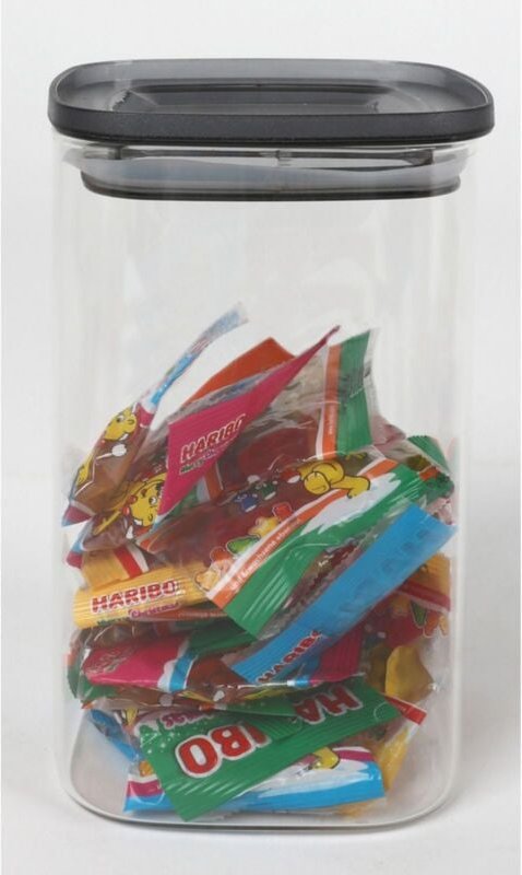 Buri - 8x Vorratsglas 1,2L Transparent Gefäße Boxen Behälter Aufbewahrung Müsli Nudeln