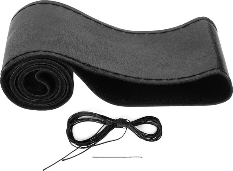 Zoternen - Leder-Lenkradbezug, Nadeln, Faden-Set, diy, Nebenerwerb, Handnhen, Auto-Innendekoration, Schwarz