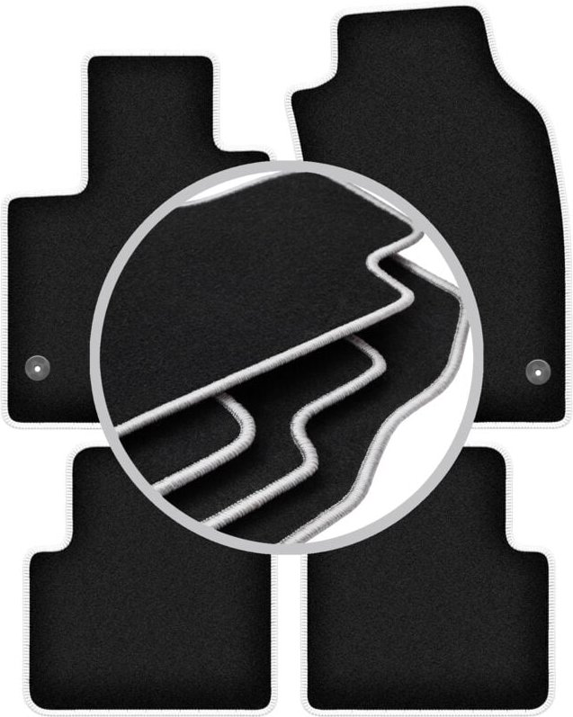 CARLUX-SILVER Autofußmatten für: Fiat Panda III Fließheck (2012-)