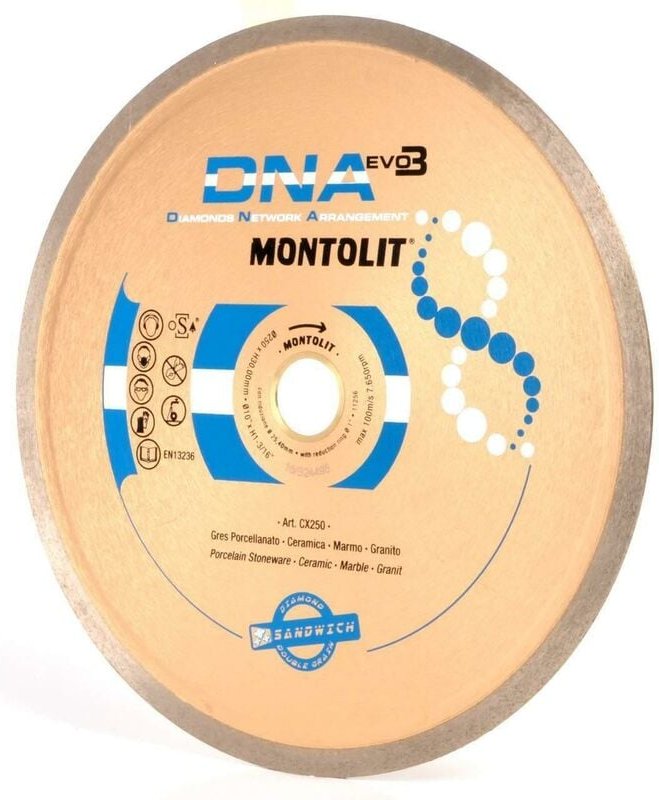 Diamantscheibe 250 Mm Fž£r Feinsteinzeug Empfindliche Keramikteile Marmo Granit Montolit Dna Cx250