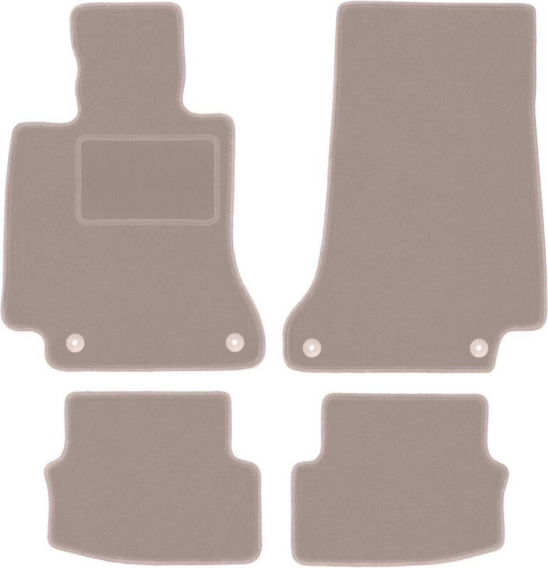 Beige Veloursmatten für: Mercedes C W205 Coupé, Cabrio (2015-)