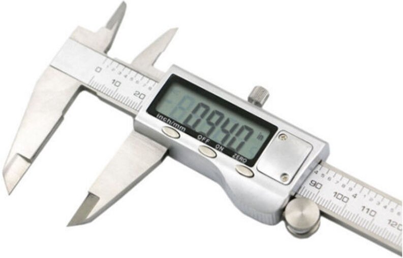 Digitaler Messschieber, elektronischer digitaler Messschieber mit großem Bildschirm aus Edelstahl, Genauigkeit 0,01 mm (...