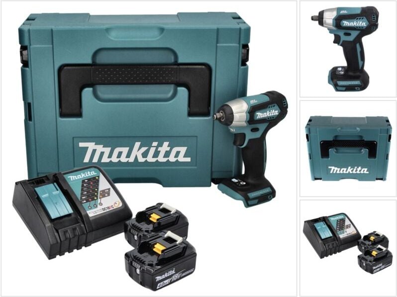 Dtw 180 rmj Akku Schlagschrauber 18 v 180 Nm 3/8' Brushless + 2x Akku 4,0 Ah + Ladegerät + Makpac - Makita