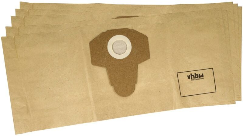 vhbw 5x Staubbeutel kompatibel mit Parkside PWD 12 A1, PNTS 1300 F5, PWD 20 B2, PWD 12 B1 Staubsauger - Papier, 58,5cm x...