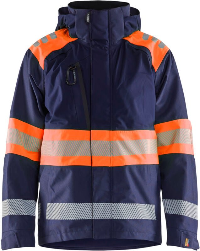 Arbeitsjacke aus Hardshell mit hoher Sichtbarkeit 4420 - Marine/Orange M