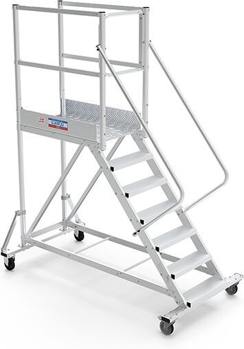Thumbnail - Mobile Plattformtreppe 6 Stufen - Maximale Arbeitshöhe 3.20m - PTF106GD-P