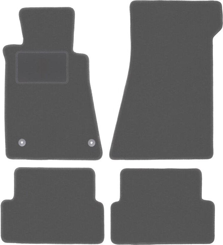 Graphit-Fußmatten für: Mercedes SL R107 mit Katalysator Coupé, Cabrio (1985-1989)