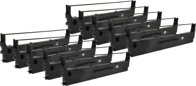 vhbw 10x Farbband Schriftband kompatibel mit Epson LQ-200, LQ-350, LQ-300, LQ300, LQ200, LQ350 Nadeldrucker, Bondrucker ...