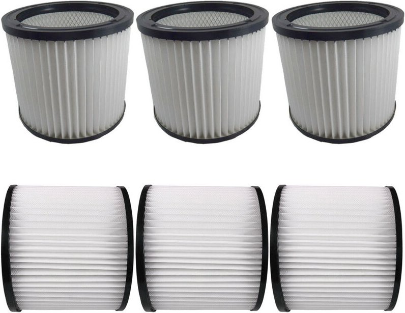 Thumbnail - 3x Rund-Filter Lamellenfilter Patrone für Einhell inox 30 a, inox 1500, inox 1450WA, bt-vc 1250, bt-vc 1250-2, bt-vc 150...