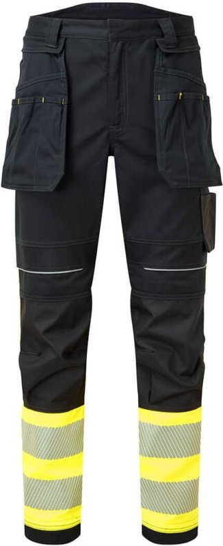 Holster-Hose PW3 FR Hi Vis Klasse 1 Gelb/Schwarz S - FR(40) - UK(32)