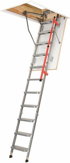 Metall Bodentreppe - Raumhöhe 3,05m - Deckenöffnung 60x130cm - LML60130-3