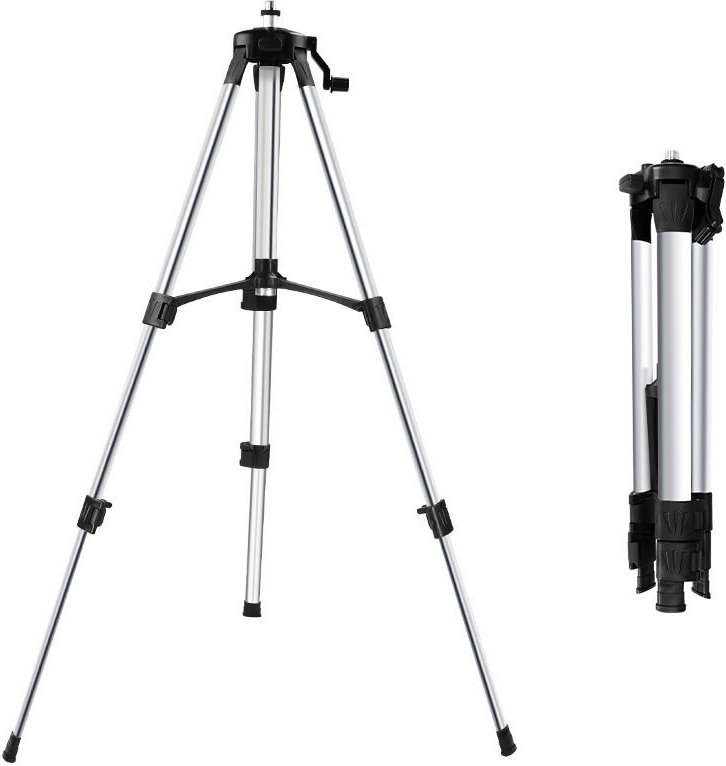 Csparkv - 1,2 m verstellbares Aluminium-Stativ für Laser-Nivelliergerät mit Tasche aus Aluminiumlegierung