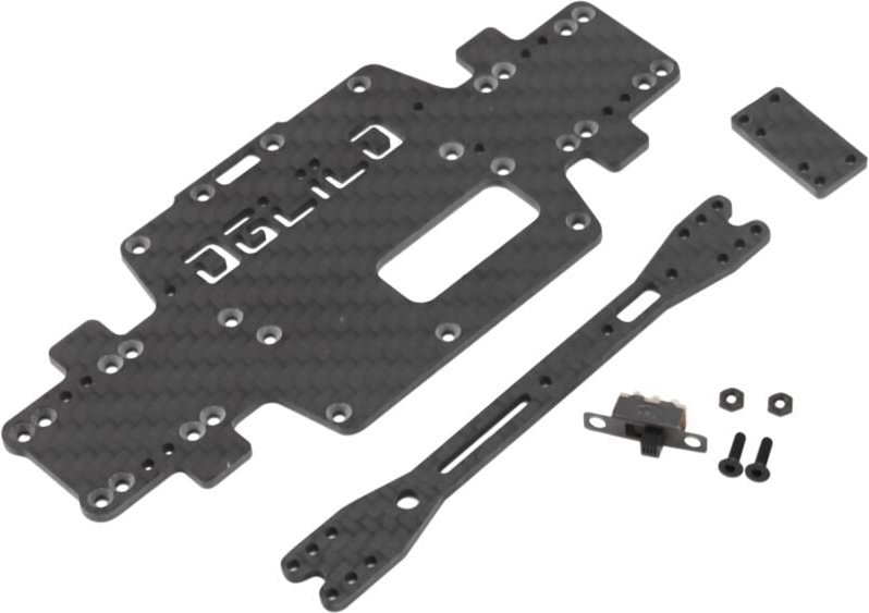 Tlily - Für K969 K979 K989 K999 P929 P939 1:28 rc Auto Ersatzteile Verbesserte Kohlefaser Chassis Boden Low Body Shell