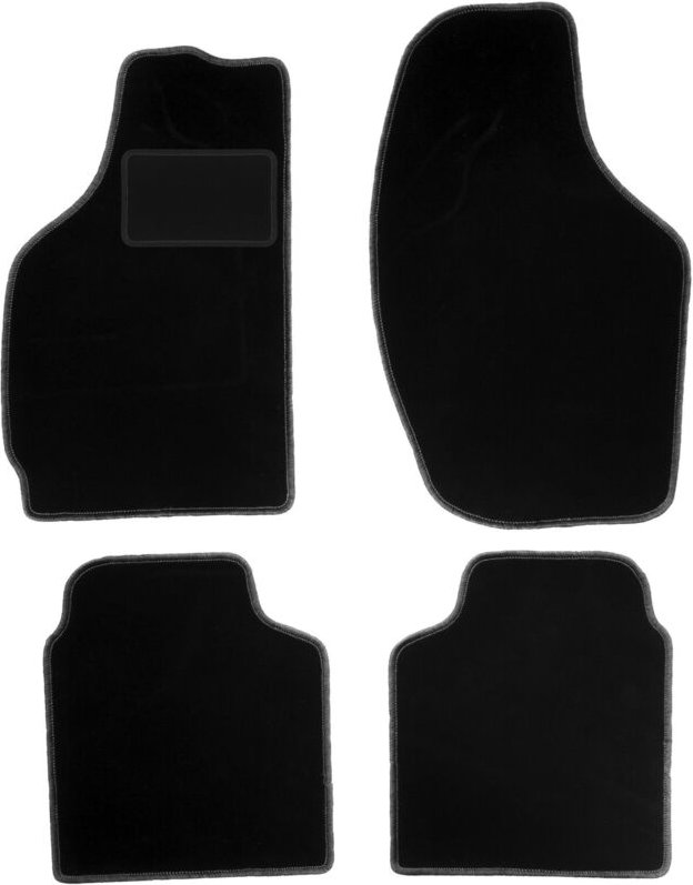 Schwarze Veloursmatten für: Daewoo Tico Fließheck (1996-2001)