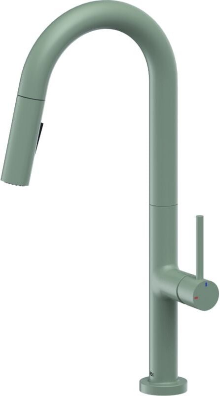 Portofino Spültischmischer mit Handbrause grau grün - Essebagno