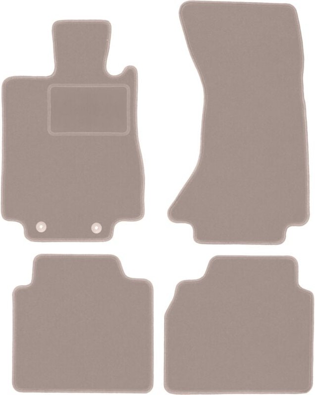 Beige Veloursmatten für: Mercedes S W220 4Matic lang (1998-2005)