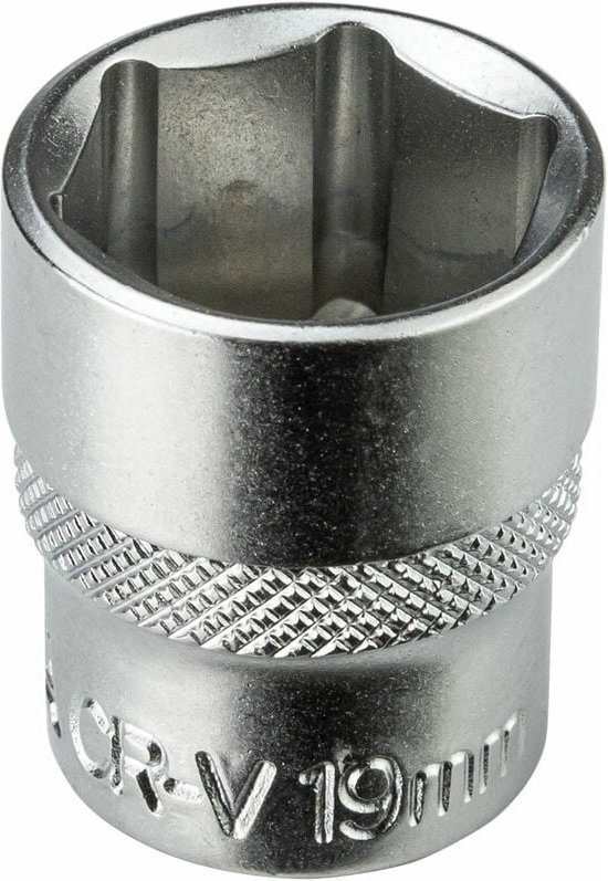 Stecknuss Sechskant 19mm 6 Kant 3/8' kurz (cr-v)