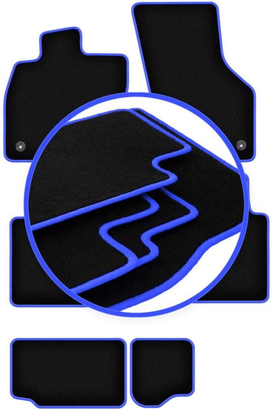 CARLUX-BLUE Autofußmatten für: Seat Tarraco 7-Sitzer (2018-)
