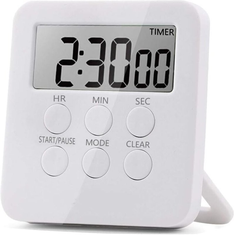 Digitaler Küchentimer mit Countdown, lautem/stummem Alarm, Ein-/Ausschalter, magnetischer Rückseite, zum Aufhängen an de...