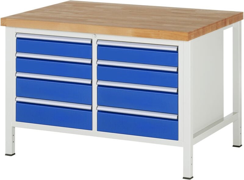 Rau Werkbank 8477A2, B1250xT900xH840mm, 8x Schublade-TA