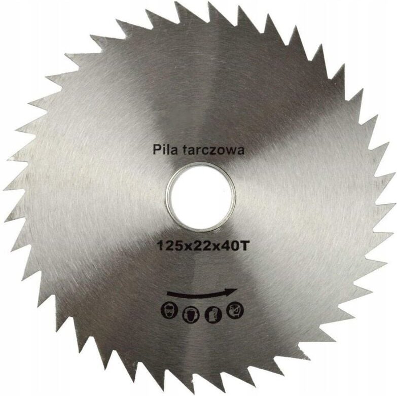 HOLZ-TRENNSCHEIBE 125 mm x 22,2 - 40T ZÄHNE Stahl