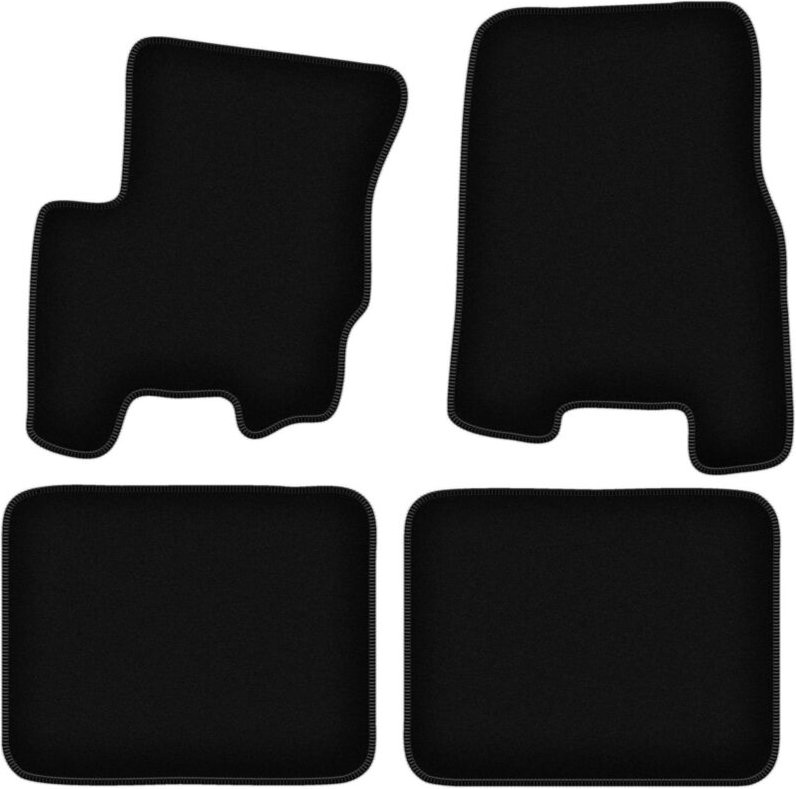 BASIC schwarze Veloursmatten für: SsangYong Korando II (KJ) SUV (1998-2006)