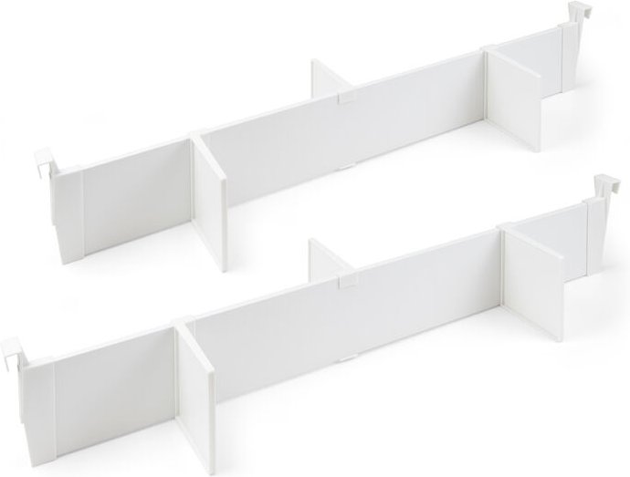 Set verstellbarer Trennelemente Schublade für Vertex-Concept Schubladen, 900, Weiß, Aluminium und Kunststoff - Emuca