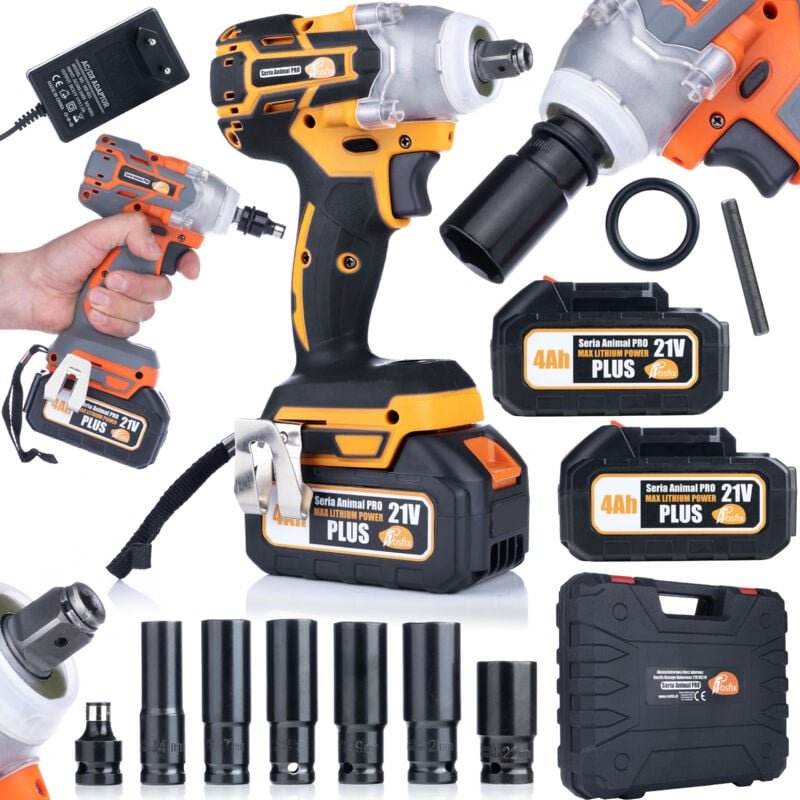 Rosfix Orange Doberman 21V OD21V Akku-Schlagschrauber + Zubehör + 2x 4Ah Akku