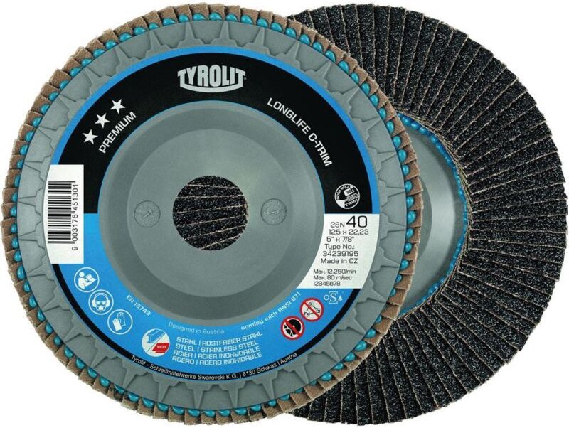 Fächersch.LONGLIFE C-TRIM125mm ZA-40 gew. Tyrolit
