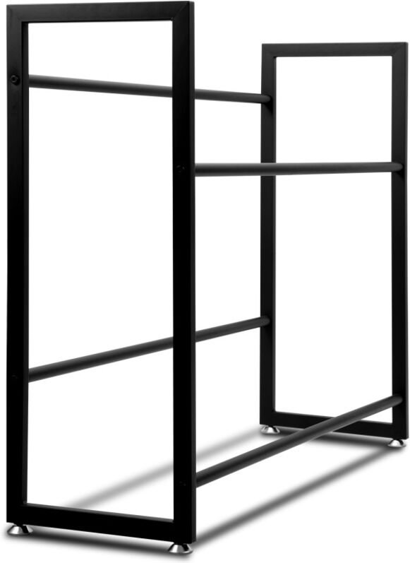 SWANEW Getränkekistenregal Getränkeständer für 6 Kisten Schwarz 105x32x85cm