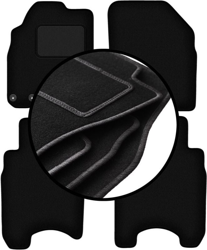 Komplettset Veloursmatten für: Honda Jazz II Fließheck (2002-2007)