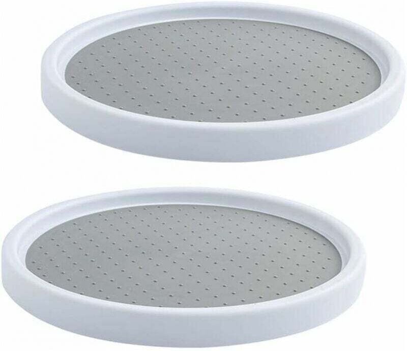 Set di 2 porta spezie in plastica, porta spezie rotondo girevole a 360°, porta spezie multiuso per frigorifero e mobilet...