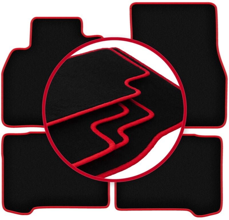 CARLUX-RED Autofußmatten für: Mitsubishi Grandis Minivan (2004-2010)