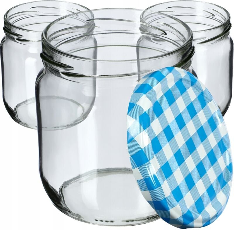 48x Einmachgläser 425 ml, Glas, für Einmachgläser, Gurken, Honig, Kapseln, Fi82 - Kadax