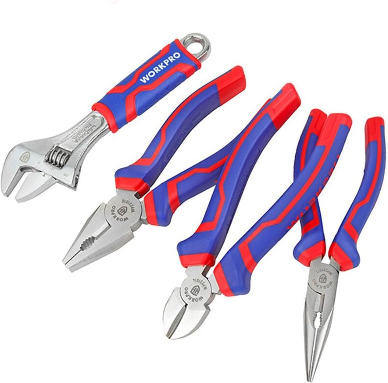 WP201009 - Set of 4 professionelle Pinzetten (160 mm) - Workpro