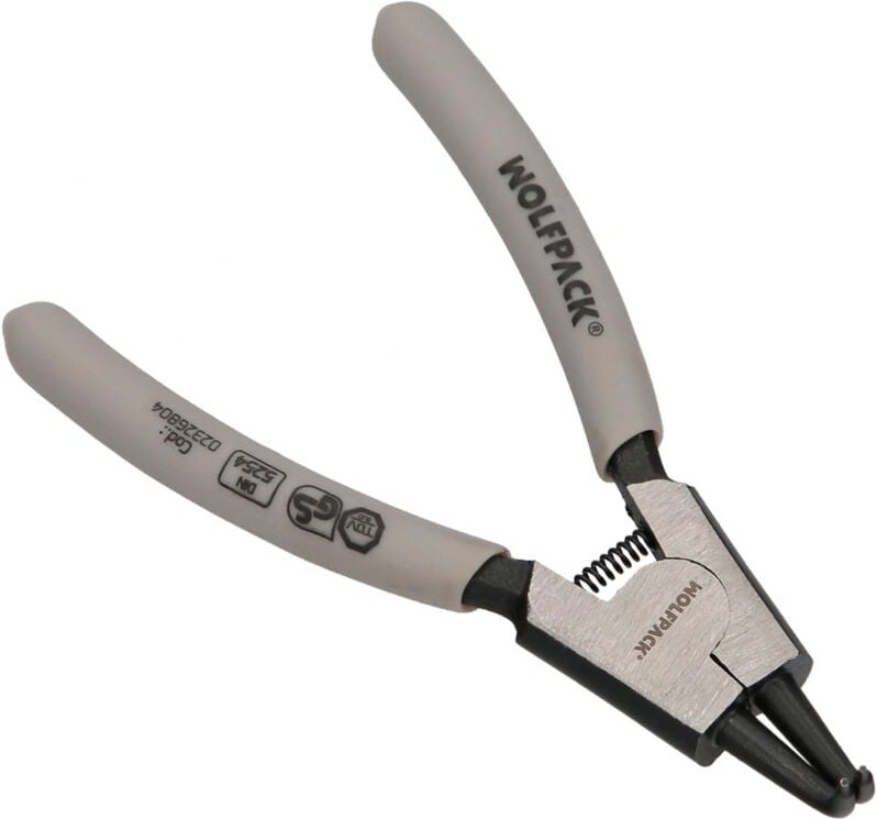 Gebogene Außenscheibenzange 125 mm. Stahl Din 5254