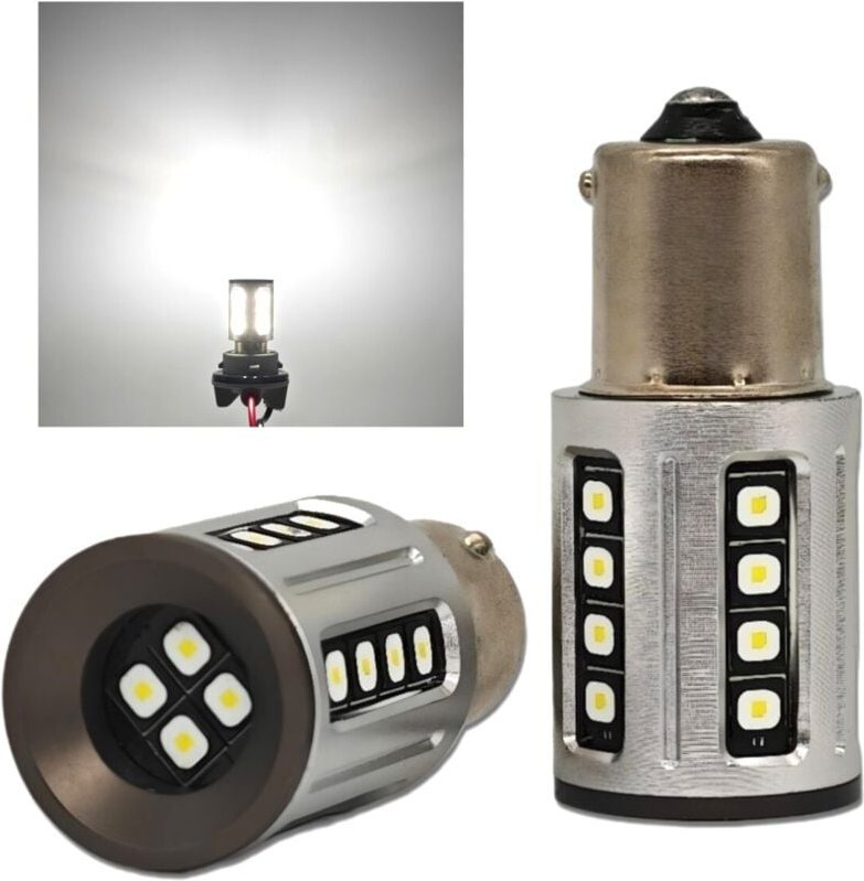 P21W LED-Birne BA15S 12V kein Fehler 2600lm weiß 2 Stk.