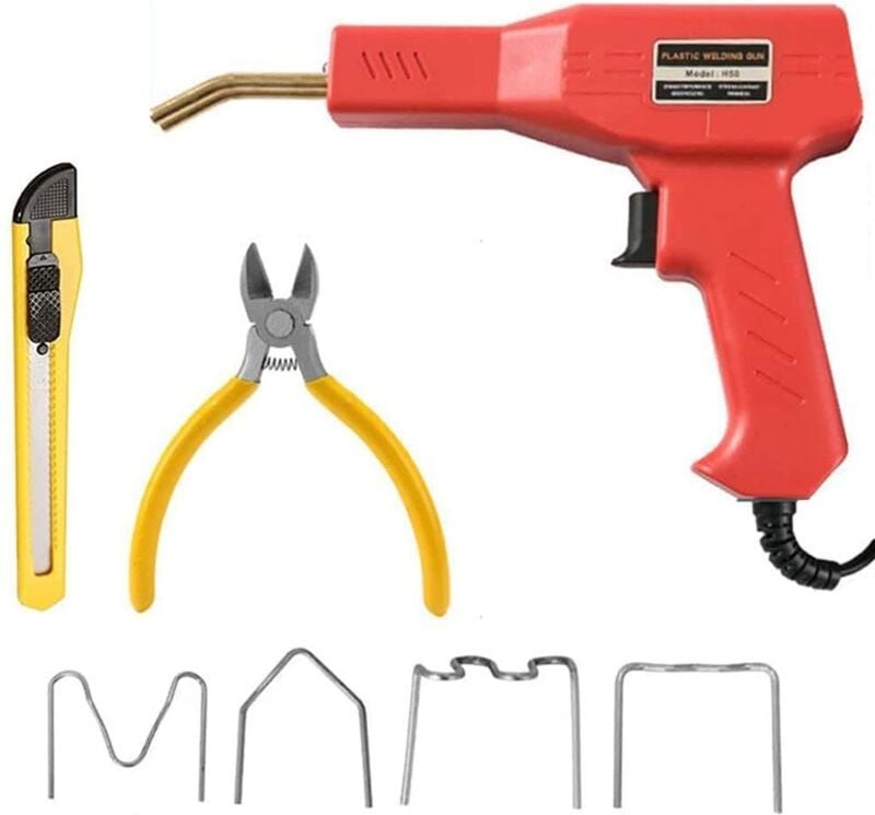 Lötpistole, mit Kit, 50 W, 200 Verstärkungsstifte, rot