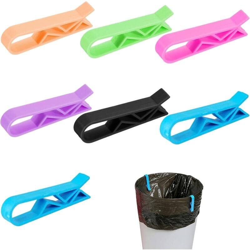 SNQ - Mülleimer-Clip, Kunststoff-Clip-Klemmhalter für die Küche, Mülleimer, Müllclip, zufällige Farbe, 20 Stück
