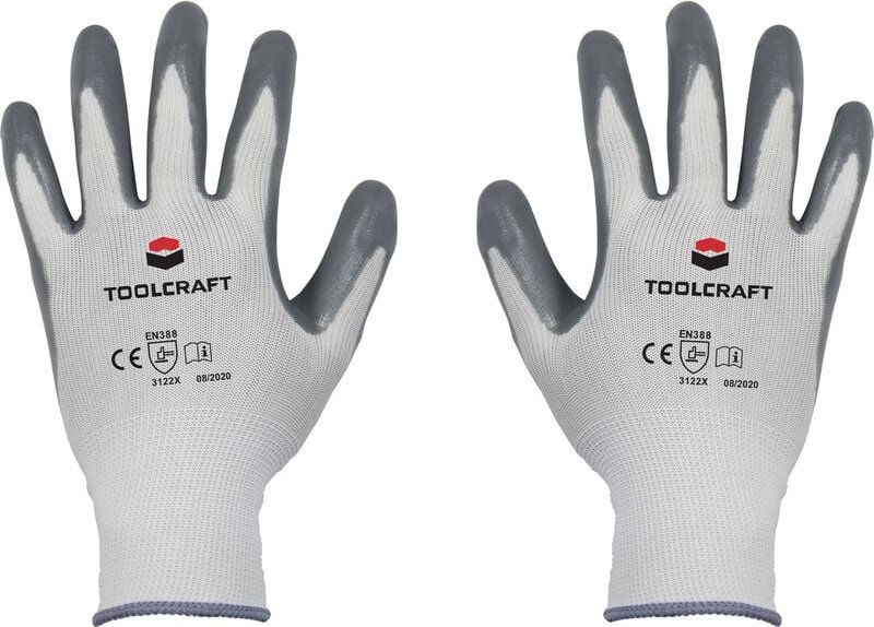 Thumbnail - Toolcraft - TO-5621499 Polyamid, Nitril Arbeitshandschuh Größe (Handschuhe): 8 en 388 cat ii 1 Paar
