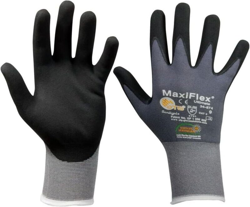 SW-Stahl Z633, G Nylon Strickhandschuh Nitril/PU Foam, Gr.10 10 Paar Sparpaket