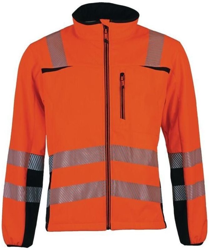 Thumbnail - Asatex - Warnschutz-Softshelljacke Prevent® Trendline Größe m orange/schwarz