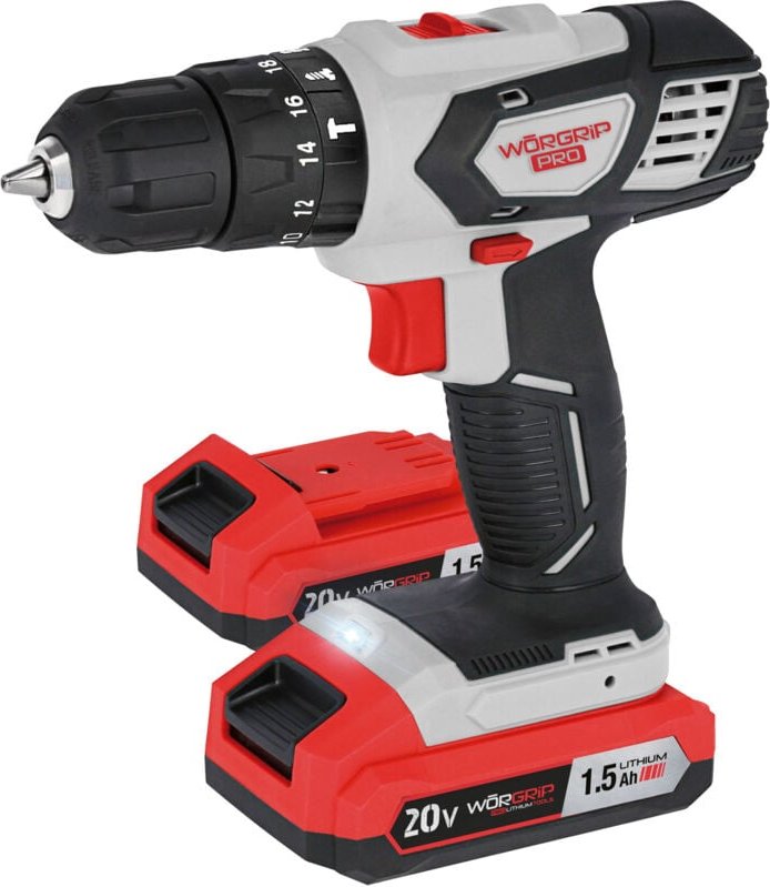 Worgrip Bohrhammer 20 V, 2 Batterien 1,5 Ah