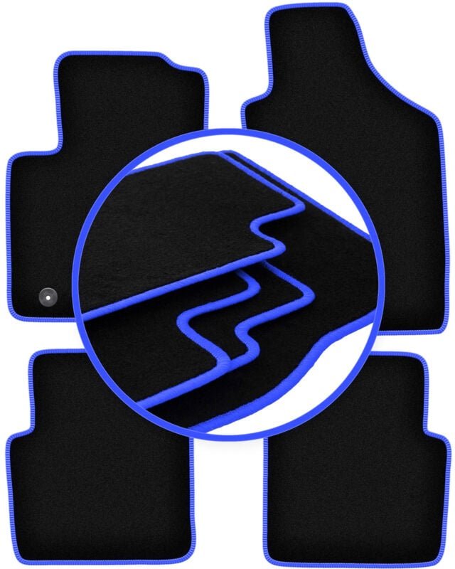CARLUX-BLUE Autofußmatten für: Ford Ka MK2 Fließheck (2008-2012)