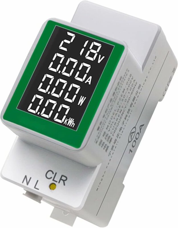 Thumbnail - Mumu - Stromzähler Wattmeter Multimeter PZEM-008 Stromzähler AC50-300V/100A Amperemeter Digitalanzeige Spannungsprüfer W...